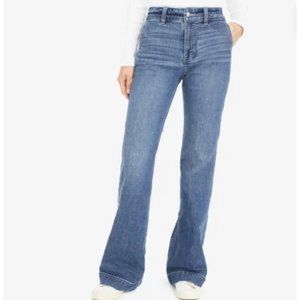 J. Crew Wide Leg Trouser Jeans In Lagoon Wash Color Sz 30P